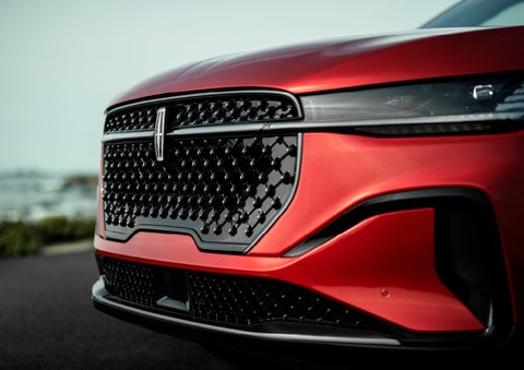 The sleek grille of a 2024 Lincoln Nautilus® SUV with the available Jet Appearance Package makes a bold statement. | George Ballentine Lincoln in Greenwood SC